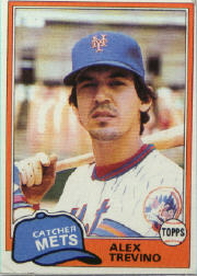 1981 Topps Baseball Cards      023      Alex Trevino